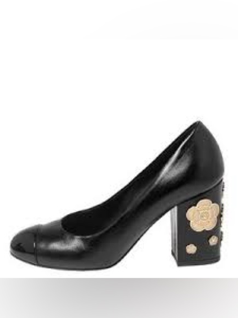 Chanel Women's Black Peep Toe Heels